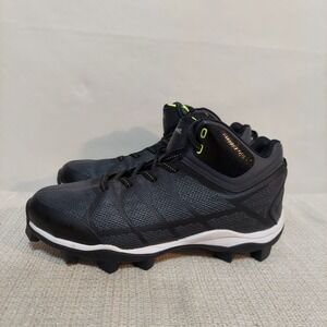 Boys Kids Black‎ Mid Lace Up Football Cleats Generator Mid RIDDELL 4.5